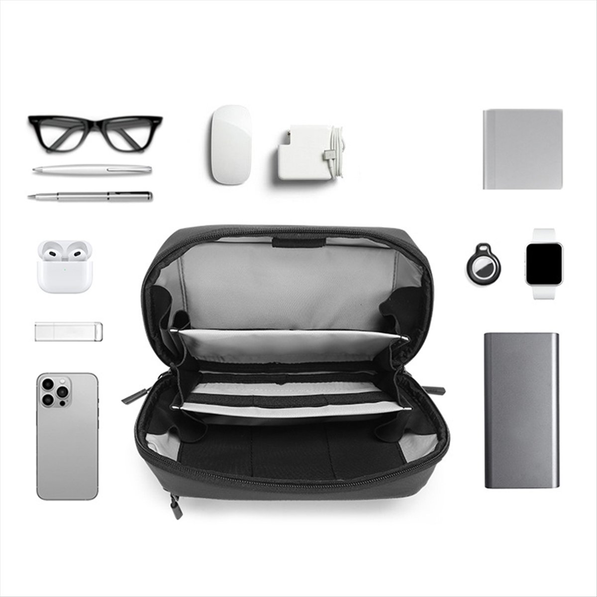 ☶ ❈ ＊ ♥ AC1578-Borsa Tecnologi - Tech Accessories Storage recensione e prezzo